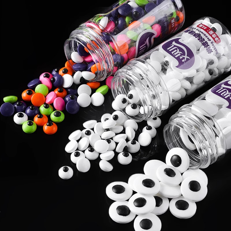 万圣节搞怪大小眼睛糖珠蛋糕装饰脆米球奥利奥饼干碎比利时饼干