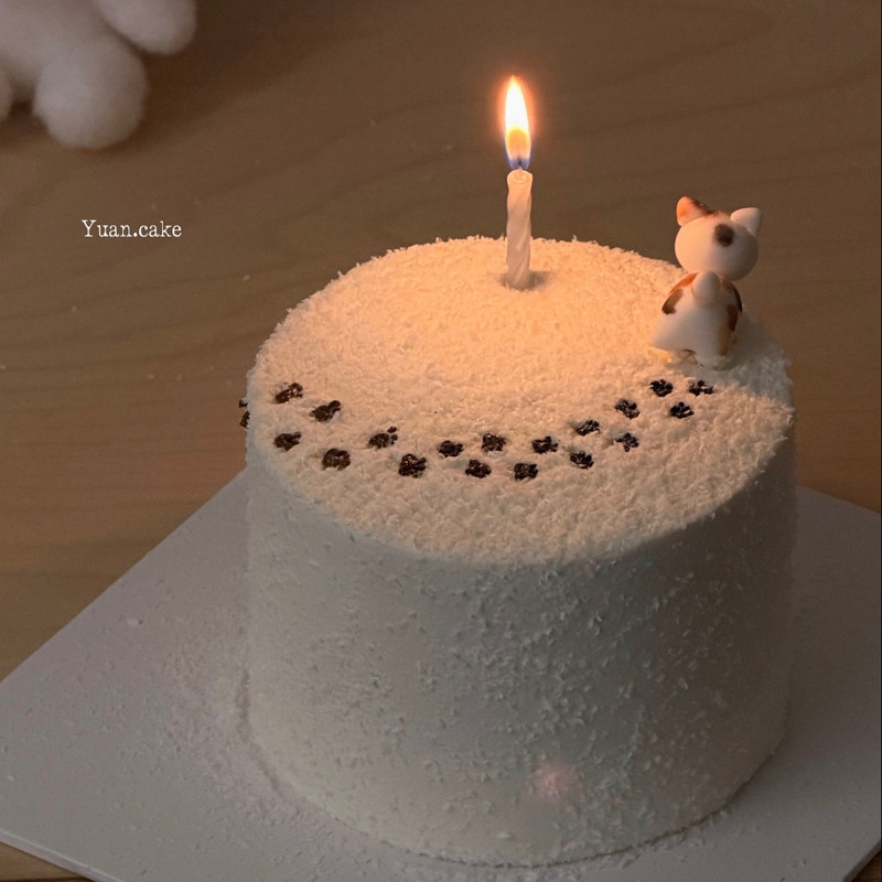 冬季氛围感圣诞节踩雪小动物小猫小狗摆件螺纹蜡烛蛋糕装饰糖粉,淘宝优惠券,粉丝福利购,淘宝优惠卷