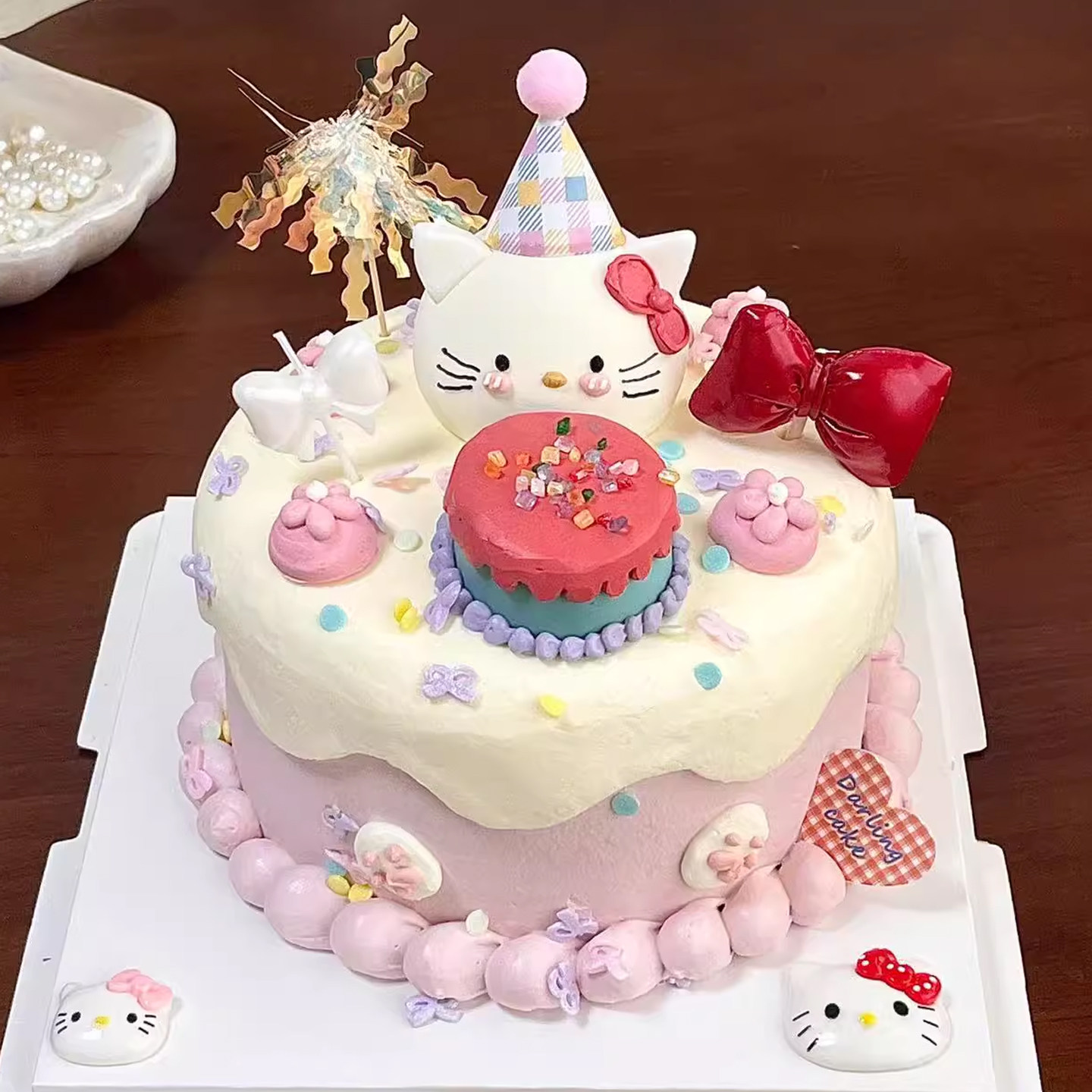 美乐蒂凯蒂猫kt猫卡通成品摆件生日蛋糕装饰可爱小女孩派对节日,淘宝优惠券,粉丝福利购,淘宝优惠卷