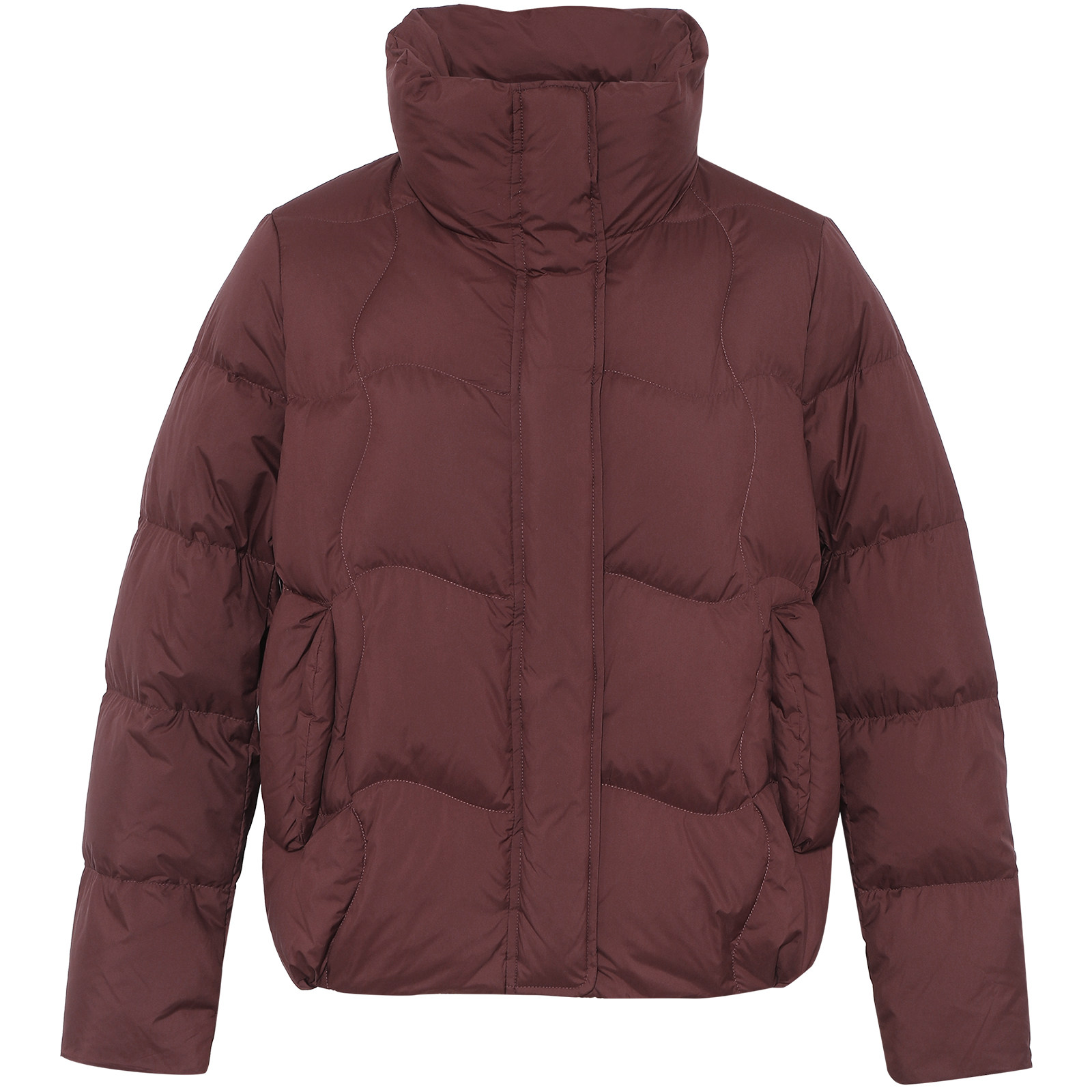 BBLLUUEE/粉蓝衣橱2025冬装新款百搭保暖立领绗线短款厚羽绒服女