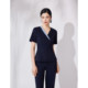 Pink and Blue Wardrobe 2026 Summer Clothes New Classic Fashion Contrast Color Commuting V-Neck Tops and Pants Suits