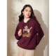 Pink Blue Wardrobe 2026 Spring and Autumn Zodiac Horse Ingenious Embroidered Top Women's Relaxed and Comfortable Casual Hooded Sweatshirt