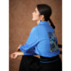 Pink and Blue Wardrobe 2026 Spring New Style Embroidered Casual Blue Shirt for Women
