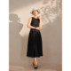 Pink and Blue Wardrobe 2026 Summer New Style Elegant Heavy Industry Bead Diamond Dress Dress Vest Style Little Black Dress
