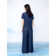 Pink and blue wardrobe 2026 summer new fashion small shirt soft denim contrast color stitching top for women