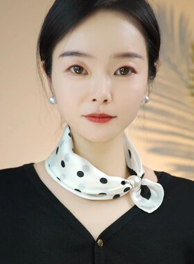 【磁扣丝巾】2025新款春夏轻薄简单丝巾百搭时尚复古气质高端围巾