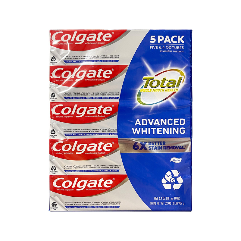 美利生活站 Colgate高露洁减少牙黄牙结石牙膏清新口气 181g*5支-图3