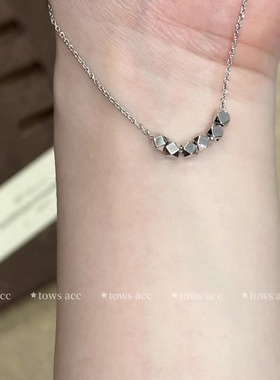 碎银子项链女ins小众轻奢转运珠