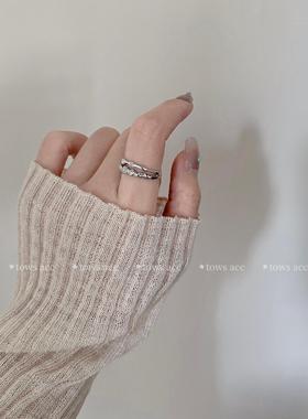 双层开口戒指女小众设计高级感