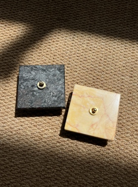 天然大理石开关面板复古拨杆开关墙面遮挡神器摆件（含开关配件