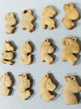 十二生肖黑檀木挂件项链吊坠定制桃木紫檀饰品男女生礼品搭配