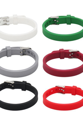 10MM纯色可调节大小硅胶手表腕带潮男女士儿童通用手环圈学生饰品