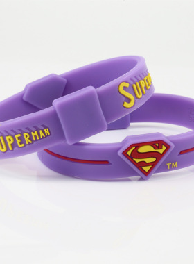 超人Superman情侣健身运动能量手镯环圈经典漫画色超人硅胶腕带