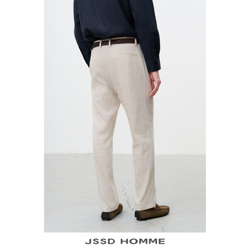 JSSD HOMME NEW MONEY 新老钱风迪木尔风男士亚麻休闲裤男长裤男 - 图1