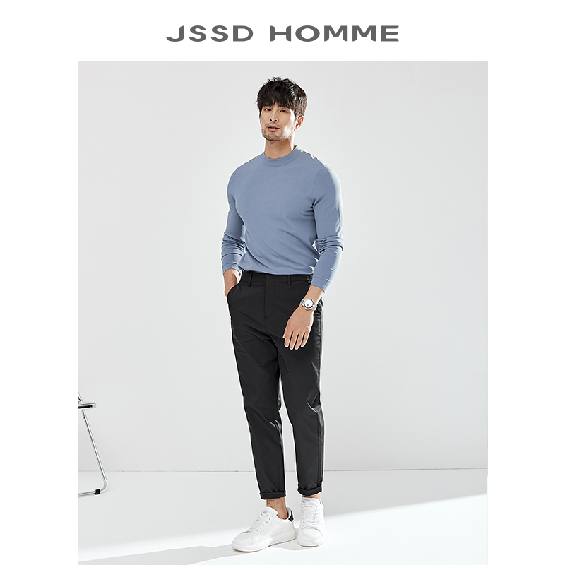 JSSD HOMME 春秋商务休闲长裤男士中腰微弹力修身直筒休闲裤男款