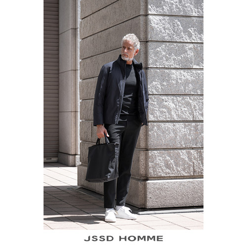 JSSD HOMME 冬季男士白鹅绒外套男士新款通勤立领羽绒服外套男款 - 图0