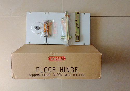 日本NEWSTAR H-1400双向开启超薄缓冲通用进口地弹簧铰链HS-1400 - 图2