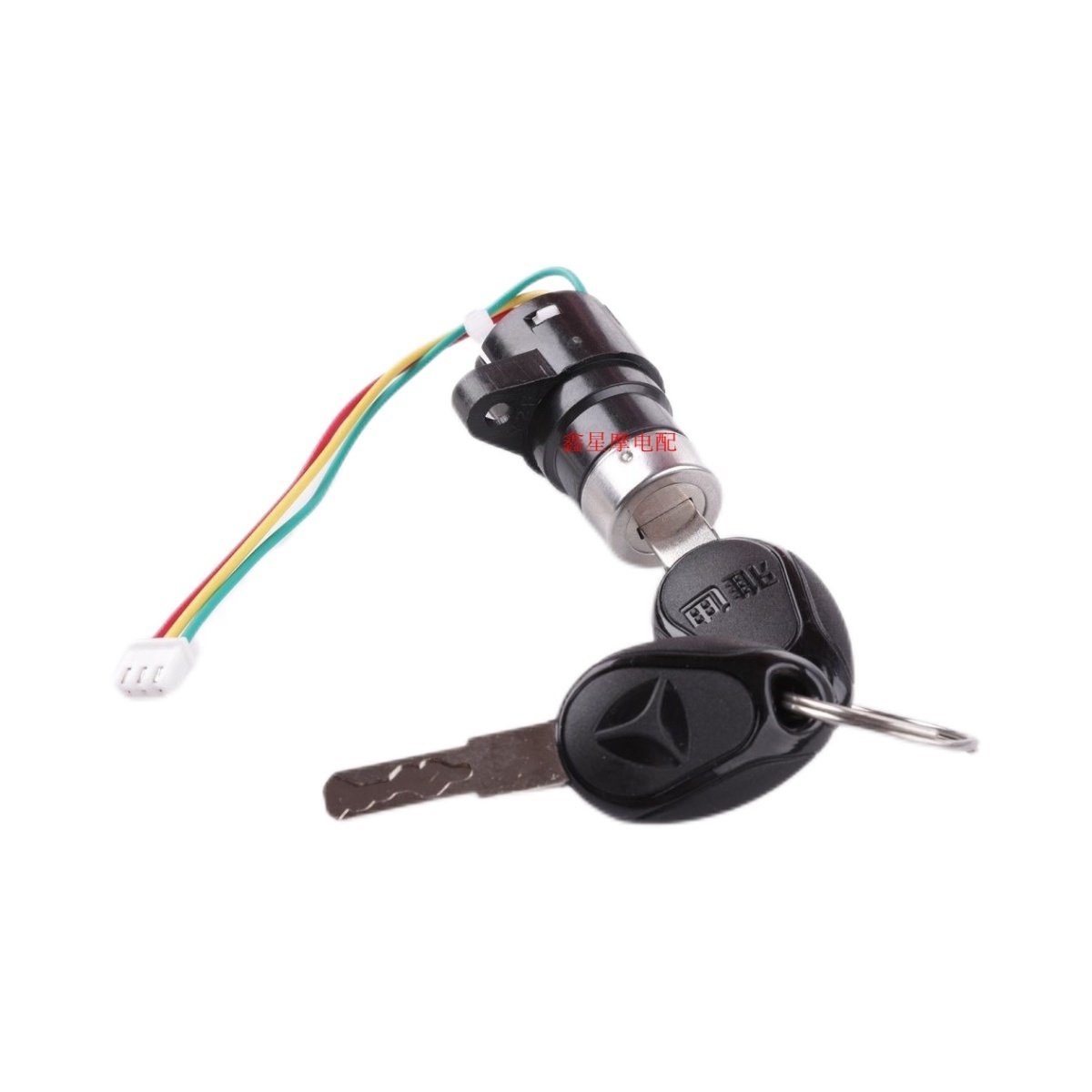 适用雅迪 小头锁 电源锁 电门锁 简易款 三线小插头爱玛 控制大灯 - 图3