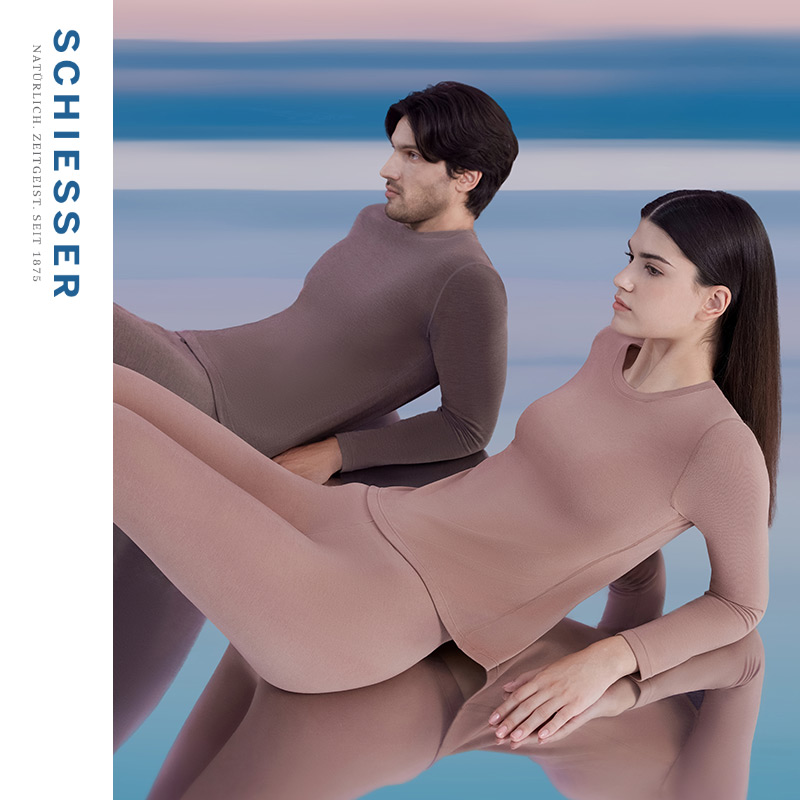 【玻尿酸美肌】SCHIESSER舒雅男士玻尿酸双面磨毛女保暖内衣套装
