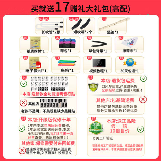 奇美DHS乐普森口风琴37键32小学生专用课堂儿童专业初学者演奏