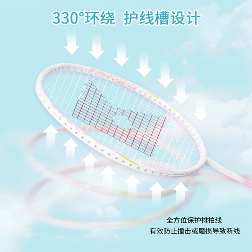 薰风旗舰店正品新款羽毛球拍复合碳素纤羽拍超轻双拍套装熏风RS01 - 图1