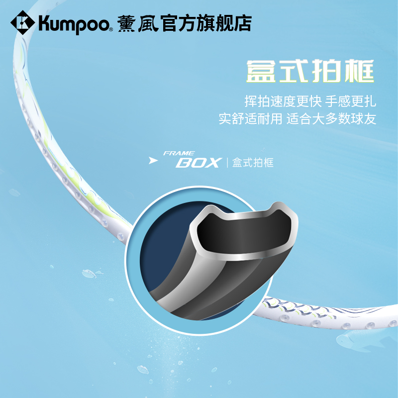 薰风2025入门级5U羽毛球拍碳素纤维超轻拍专业羽拍熏风大鱼DS-203 - 图2