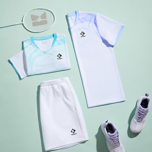 薰风羽毛球服速干透气运动服男短袖赛服女熏风文化衫 - 图1