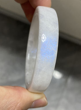 爆闪蓝光彩虹闪光天然蓝月光石