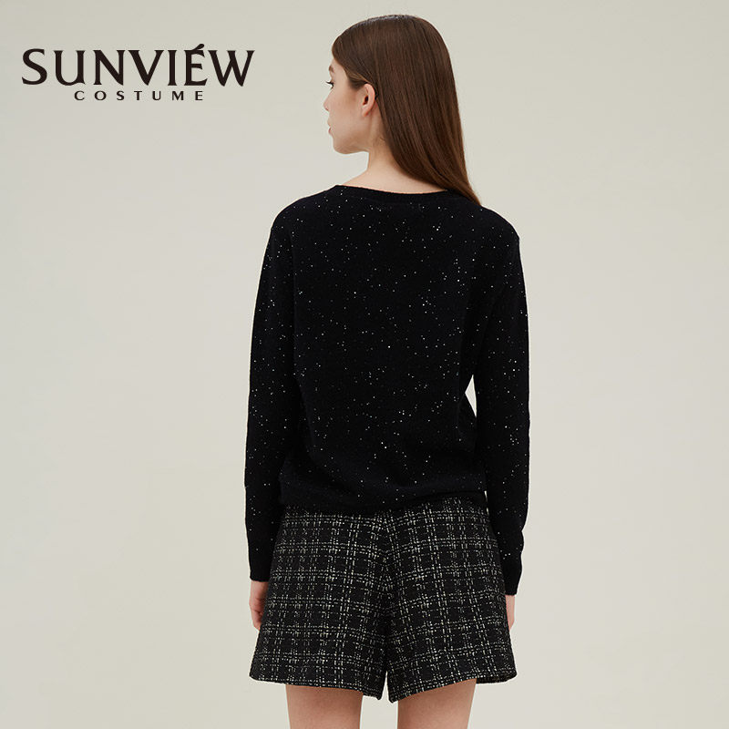 sunview /尚约纯色亮片bling简约 sunview尚约毛衣