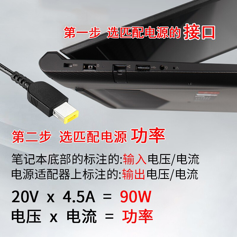 适用联想笔记本电脑充电器小新700锐7000电源适配器拯救者14/R720-15/17/Y920电源线Y7000P Y530 T440S P50