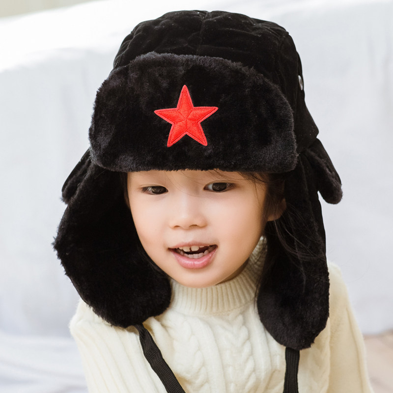 秋冬季儿童户外保暖雷锋帽防风护耳滑雪棉帽宝宝东北帽子女防寒男,淘宝优惠券,粉丝福利购,淘宝优惠卷