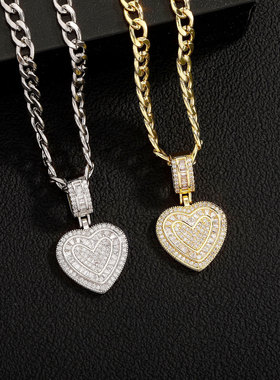 欧美小众镀金爱心nk锁骨链金属嘻