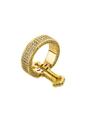 新款十字架戒指潮男指环微镶钻嘻