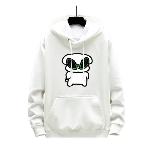 男女秋冬情侣定制连帽卫衣金玟庭金冬天咖喱狗吒aespa卡通二次元 - 图3