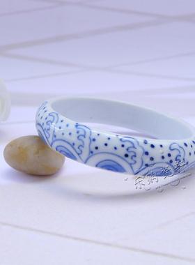 纯手工陶瓷饰品花边手镯女
