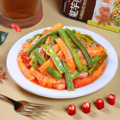 艾妍魔芋贡菜开袋即食大包香辣蒜香味魔芋爽下饭菜办公室解馋零食 - 图3