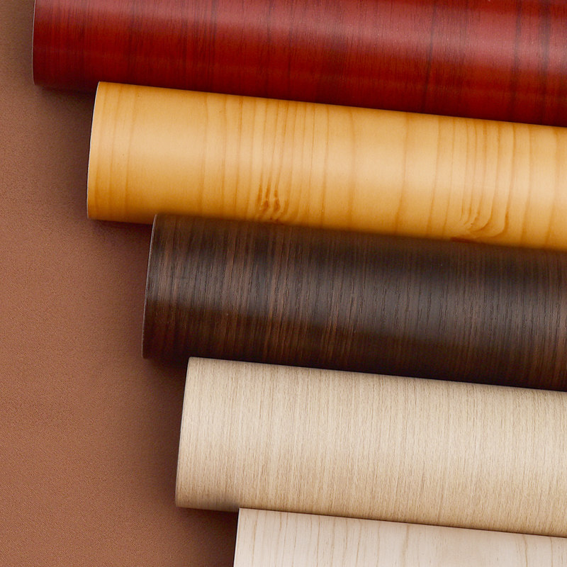 木纹贴纸墙纸f自粘防水仿木装饰桌子衣柜桌面柜子门贴家具翻新壁 - 图1