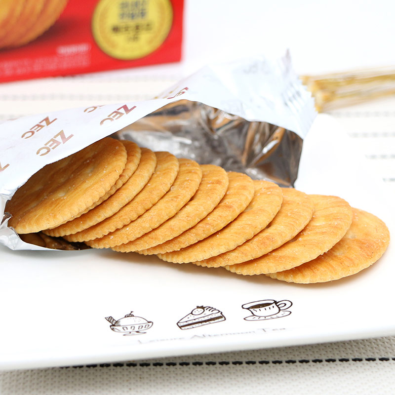 韩国进口食品乐天ZEC杰克饼干x5盒咸味酥脆饼干充饥网红零嘴小吃 - 图1