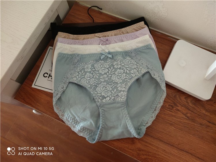 日系外贸女士纯棉内裤中腰包臀蕾丝无痕高开叉无缝白色全棉档大码,淘宝优惠券,粉丝福利购,淘宝优惠卷