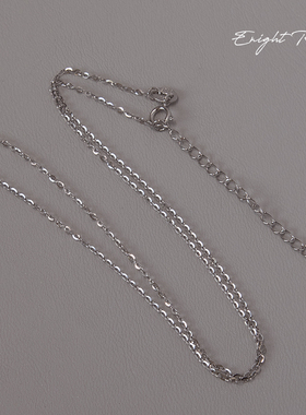 S925纯银闪o链盒子链肖邦链项链