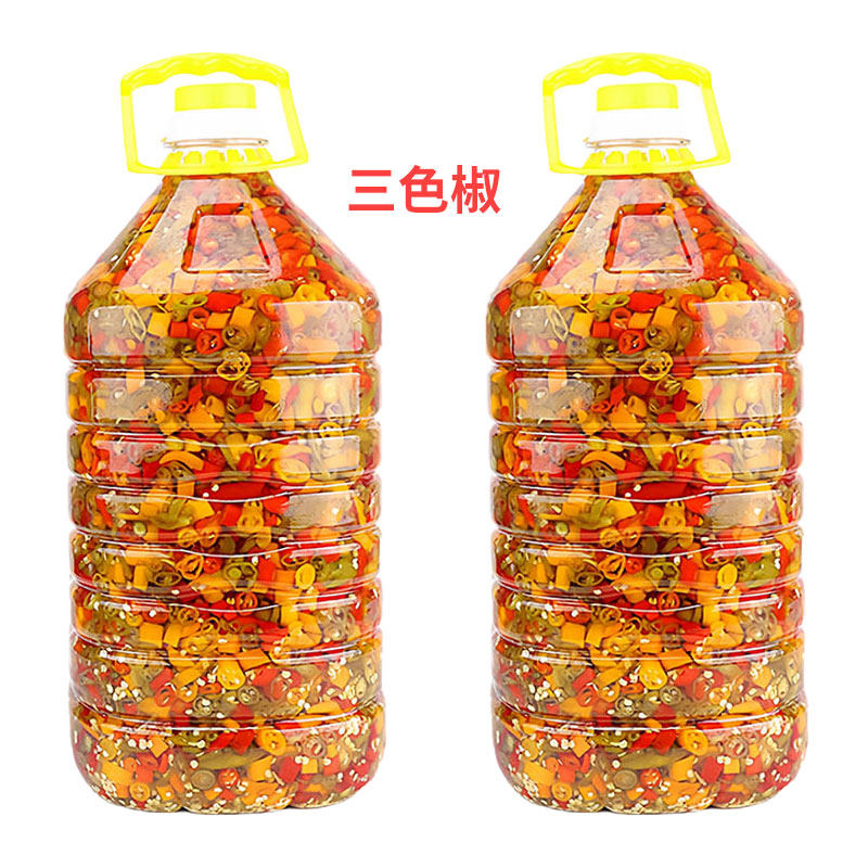 湘天降三色泡椒10斤大桶装腌制三色椒圈圈辣椒黄贡椒朝天椒青辣椒,淘宝优惠券,粉丝福利购,淘宝优惠卷