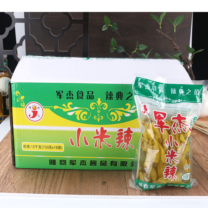 750g/袋整箱军杰小米辣便携小包装泡椒泡凤爪调料泡菜家用商用 - 图2