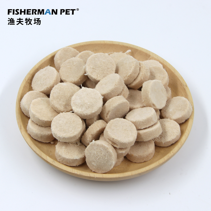 fishermanpet渔夫牧场冻干鱼饼三文鱼鳕鱼金枪鱼猫狗通用零食150g - 图2