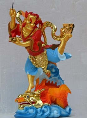 文昌帝君神像 家用摆件文曲星佛像 汉白玉文昌神像 16寸魁星佛像