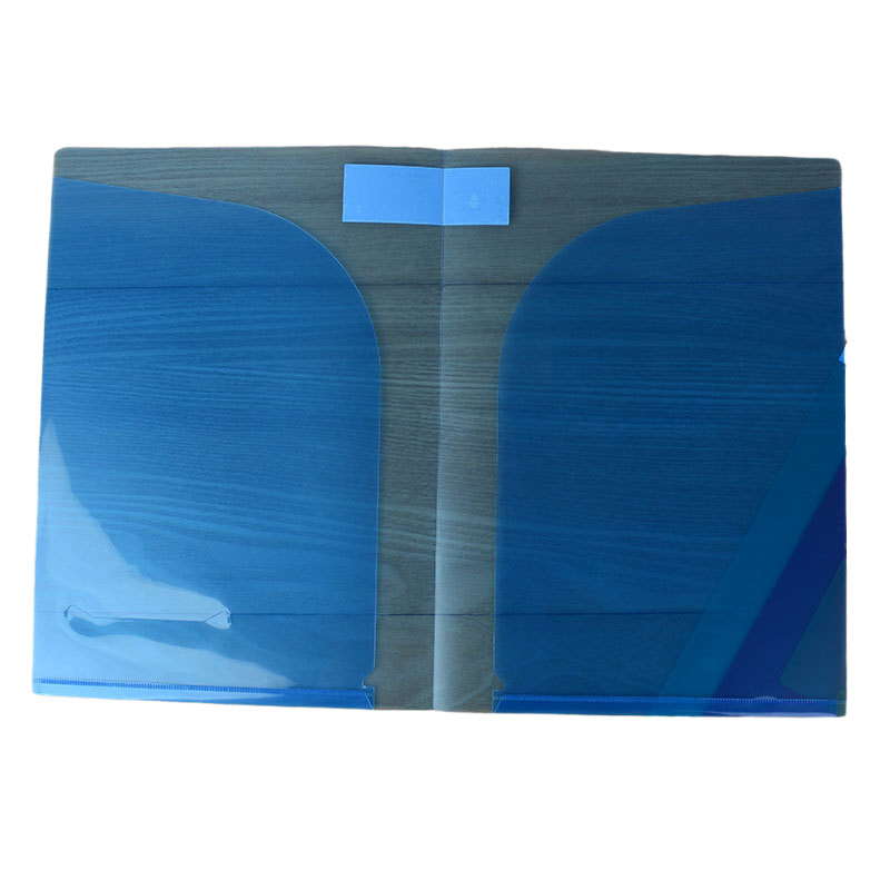 A4/A3双面插袋文件夹透明封面夹会议报告夹文件套两页夹L型对折