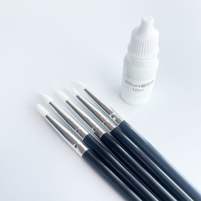 sinours国产水彩蓝色留白液液留白胶遮挡分装硅胶笔笔专用 - 图2