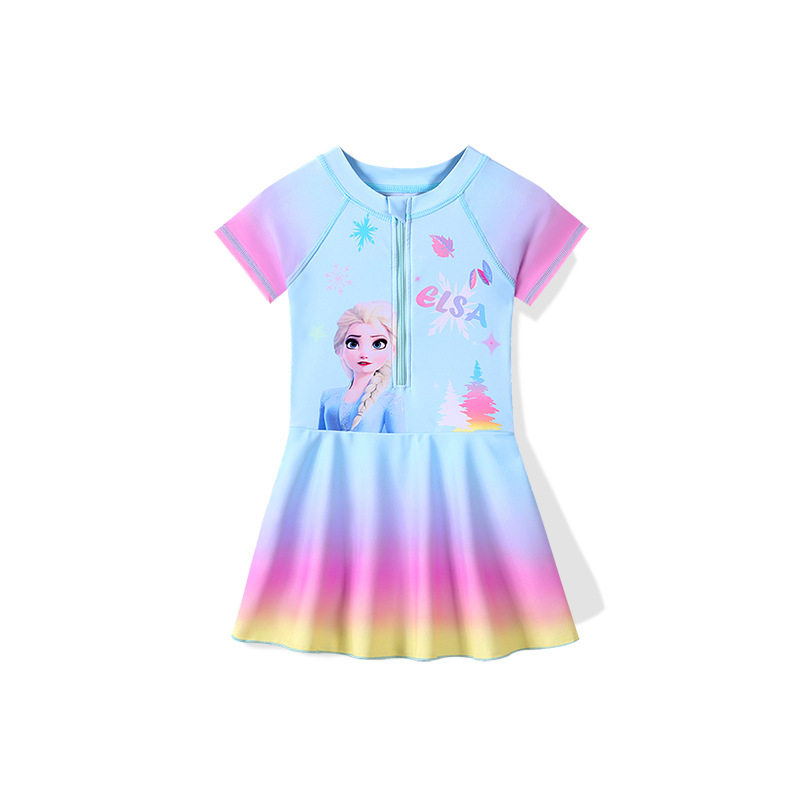 儿童泳衣女童可爱卡通中小童宝宝公主裙渐变连体儿童,淘宝优惠券,粉丝福利购,淘宝优惠卷