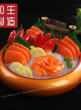 仿真三文鱼刺身模型食品食物道具