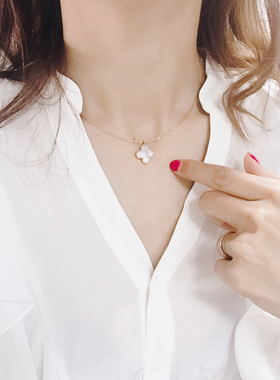 洗澡不用摘镀18k玫瑰金学生吊坠