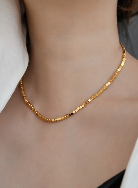 洗澡不用摘金店同款掉色高镀18K